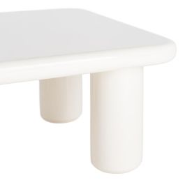 Mesa Centro Lacado Crema Dm Salón 78 X 78 X 41 cm