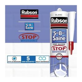 Rubson 2690812 Sellador Sanitario Antimoho Blanco 280ml para Baño Saludable