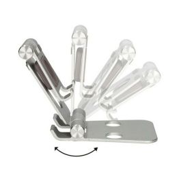 Soporte para Móviles KSIX Swivel Plateado Soporte para Móviles KSIX Swivel Plateado