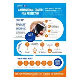 Avery AM00SA4 Etiquetas Adhesivas Permanentes Transparentes Antbacterianas 680 Piezas 30x30mm 20x20mm 20x10mm Formato A4