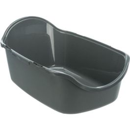 TRIXIE Caja de arena Vico - Tapa - Reciclado - 40 × 40 × 56 cm - Antracita y gris verdoso