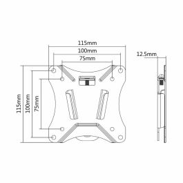 Neomounts Nm-W25Black Soporte de pared fijo ultradelgado para TV/Monitor 10-30" 25kg VESA 75x75-100x100 Negro