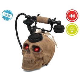 Teléfono Decorativo Calavera Con Luz Y Sonido Halloween
