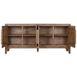 DKD Home Decor Buffet Alpino Acacia Marron Claro 4 Puertas 2 Estantes 175x40x81 cm