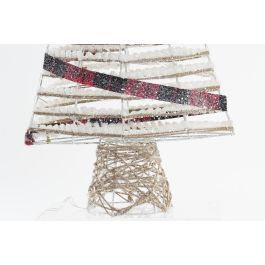 DKD Home Decor Árbol de Navidad Alpina con Luz LED y Ratán, Natural y Blanco, 60x29x12 cm DKD Home Decor Árbol de Navidad Alpina con Luz LED y Ratán, Natural y Blanco, 60x29x12 cm