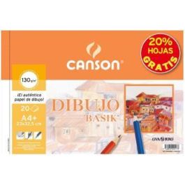 Canson Bloc Dibujo Basik Espiral 20H+20% Gratis A4+ 130 gr Microperforado Blanco Natural -10U- Precio: 23.89000016. SKU: B17P84Q2JK