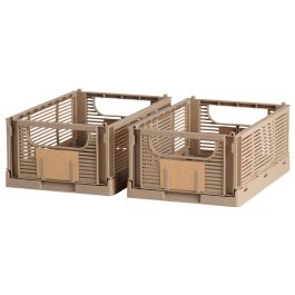 Juego De 2 Caja Plegable 25X16,5 Gris Day