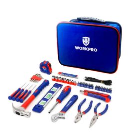 Workpro Juego de Herramientas 100 Piezas con Llaves de Vaso, Alicates, Destornilladores, Flexómetro, Martillo y Bolsa Precio: 34.50000037. SKU: B18T54R8ZS
