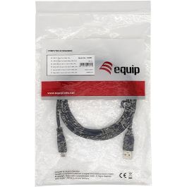 Equip Kabel USB-A 2.0 a USB-C St/St 3.00m 3A 480Mbps, Negro