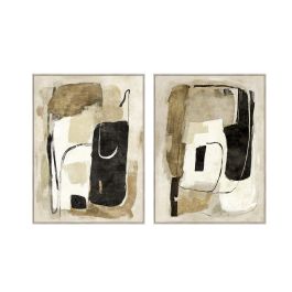 DKD Home Decor Cuadro Abstracto Beige Negro 4 x 120 x 90 cm (2 Unidades) Precio: 175.9824. SKU: B1E7P4RSNN