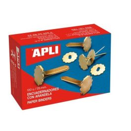 Apli Encuadernadores Metálicos Con Arandela Dorados 25 mm - 100 Unidades Precio: 3.78999951. SKU: B17JCAKNQB