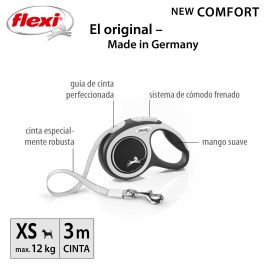 Correa Flexi New Comfort XS Cinta 3M Negro Correa Flexi New Comfort XS Cinta 3M Negro