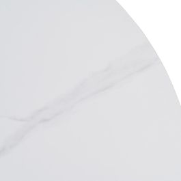 Mesa Comedor Blanco Piedra Sinterizada 100 X 100 X 75 cm