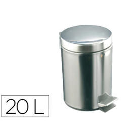 Blanca Papelera acero inoxidable brillo 20 L con pedal y cubeta interior, dimensiones 435x295x350 mm Precio: 85.49999997. SKU: B1B3RJFS2V