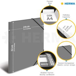 HERMA 19253 Archivador A4 de Cartón para Escuela Oficina Diseño Animales de Granja Multicolor 7 cm Ancho de Columna