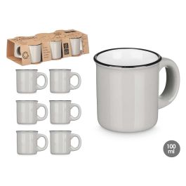 Vessia Set de 6 Tazas de Café de Porcelana Gris 100 ml, 28 x 7 x 12 cm (12 Unidades) Precio: 63.50000019. SKU: B1C7DGNWSD