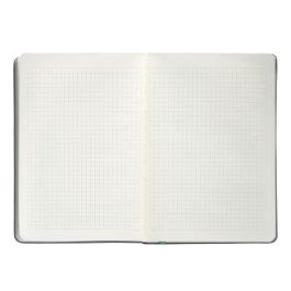 Cuaderno Con Gomilla Antartik Notes Tapa Dura A5 Hojas Cuadricula Gris Y Turquesa 100 Hojas 80 gr Fsc