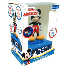 Lexibook Reloj Despertador Disney Mickey RL800MCH con Luz Nocturna y Sonidos