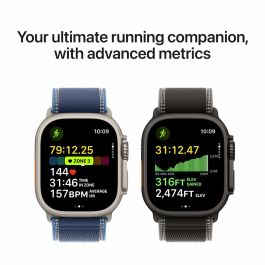 Apple Watch Ultra 3 Titanium Cellular 49mm, Caja de Titanio con Correa Alpine Loop Negra, Talla L