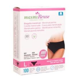 MASMI Braguita Menstrual Talla L, Algodón Ecológico, Alta Absorción (4+ Tampones), Hipoalergénica, hasta 100 Lavados Precio: 18.8899997. SKU: B14KB2MTNW