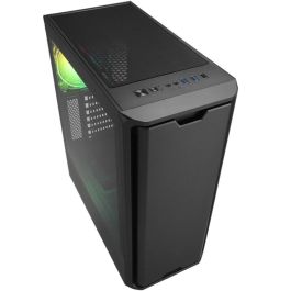 Sharkoon SK3 RGB Midi Tower ATX Negro - Caja PC con panel lateral de cristal templado y ventilador LED RGB preinstalado
