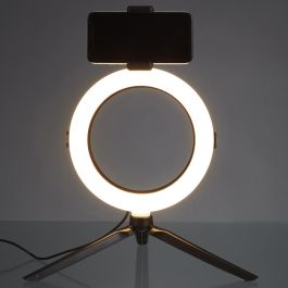 Be Mix Lámpara Led Trípode Selfie para Redes Sociales con Anillo de Luz 20cm y Soporte para Smartphone