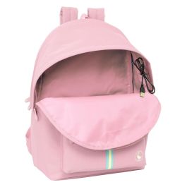 El Ganso Basics Mochila Doble para Portátil 15.6" con USB Rosa 31x44x18 cm