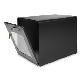 Burg Wachter Buzón de Correo Negro de Acero Galvanizado, con Puerta Trasera de Vidrio y Bisagras Inoxidables. Resistente a Corrosión y Abrasión. Burg Wachter Buzón de Correo Negro de Acero Galvanizado, con Puerta Trasera de Vidrio y Bisagras Inoxidables. Resistente a Corrosión y Abrasión.