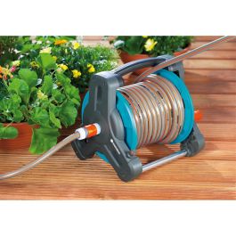 GARDENA Carrete de Manguera Classic 10 Set de Pie, Multicolor, 10 m de Manguera, Diámetro 1.3 cm
