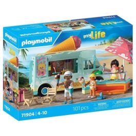 Playmobil PL71904 Camión de helados con 3 figuras, Vacaciones en la playa