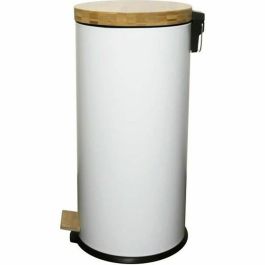 KITCHEN MOVE Papelera de cocina con pedales Forest - 30L - Blanco mate