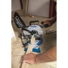 Scheppach HM80L Sierra ingletadora radial 1500W 210 mm con láser, corte 120x60mm, aluminio fundido