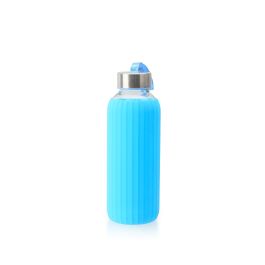 Botella de Agua de Vidrio con Silicona 400 ml Bewinner - Inde (24 Unidades) Botella de Agua de Vidrio con Silicona 400 ml Bewinner - Inde (24 Unidades)