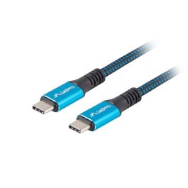 Lanberg CA-CMCM-45CU-0012-BK Cable USB USB4 Gen 2x2 0,12 m USB C a USB C Negro, Azul