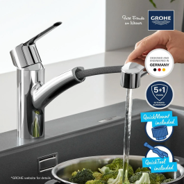 Grohe Mezclador de Fregadero Monomando de Lavabo con Acabado en Cromo