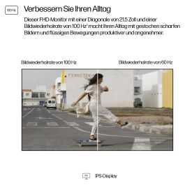 HP Monitor 9U5B0UT 21.5 pulgadas FHD IPS 100Hz Antirreflectante