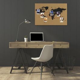 Dites-le avec des Mots Mural Mapamundi Corcho 40X60Cm para Decorar Habitaciones u Oficinas