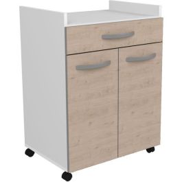 Carro OSLO 60 cm - 1 cajón y 1 puerta - L 60 x P 44 x H 81 cm - Color roble Precio: 156.88999997. SKU: B1KBAS75HA