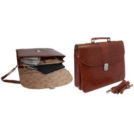 Q-connect Cartera Portadocumentos KF02610, Negro, con Correa, Departamentos Interiores, Cierre Metálico con Llave