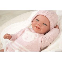 Muñecas Arias Muñeca Reborn Adriana con Manta y Chupete (Muñeco con Peso) 40 cm Español