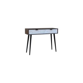 DKD Home Decor Consola Moderna Blanco Wengue Negro 105x35x77 cm con 2 Cajones y Estructura Desmontable de Mango y Metal Precio: 227.58999989. SKU: S3044256