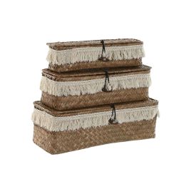 Cesta Boho DKD Home Decor Natural Blanco 12 x 10 x 32 cm Set de 3 Precio: 20.89000023. SKU: B1458K8X9B