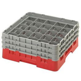 CAMBRO - 25S638-163 - Cesta de lavado 25 comp. 3 alturas - 8,7 cm Ø máx. - alt. máx. 17,6 cm - 50 x 50 x 22,5 cm - Rojo Precio: 73.89000036. SKU: B1AK4BWK9E