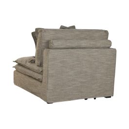 DKD Home Decor Módulo Central Sofá Horeca de Poliéster Color Arena 120 x 95 x 102 cm