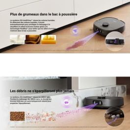Eureka EUR1744338514104 Robot Aspirador J15 Pro Ultra, 16.200 Pa, Agua Caliente 75°C, Mopa Extensible FlexiMop, Negro