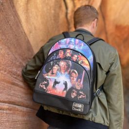 Mochila Trilogia de precuelas Star Wars Loungefly 34cm Mochila Trilogia de precuelas Star Wars Loungefly 34cm