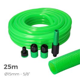 Edm Kit Manguera Jardín 25 m (5/8" 15 mm) PVC Flexible Verde Fluor Anti-algas Accesorios Precio: 32.49999984. SKU: S7916467