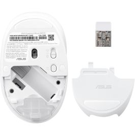 Asus MD101 Ratón Inalámbrico Bluetooth + RF Óptico 2400 DPI Ambidextro Blanco para Hogar y Oficina