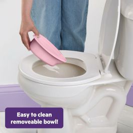 DISNEY BABY BRI17555 - Mini Inodoro Princesas con Reductor de Asiento 2 en 1 MySize, Orinal Extraíble Fácil de Limpiar