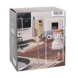 Royal Leerdam Set 6 Copas Champagne Aristo 22 cl